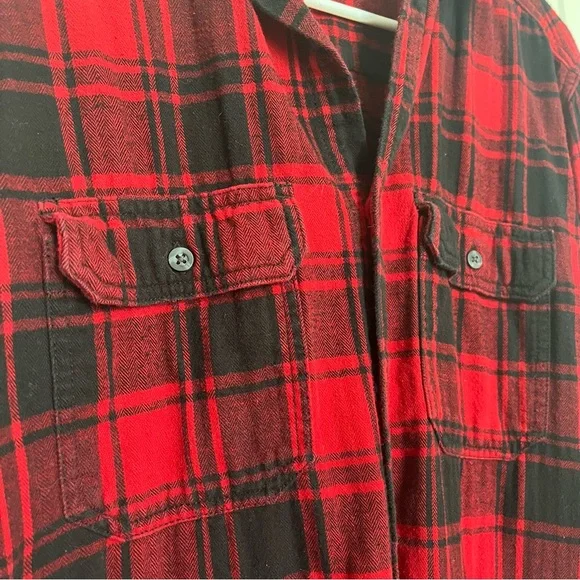 Red Plaid Flannel Shirt (Box C) - Picture 2 of 5